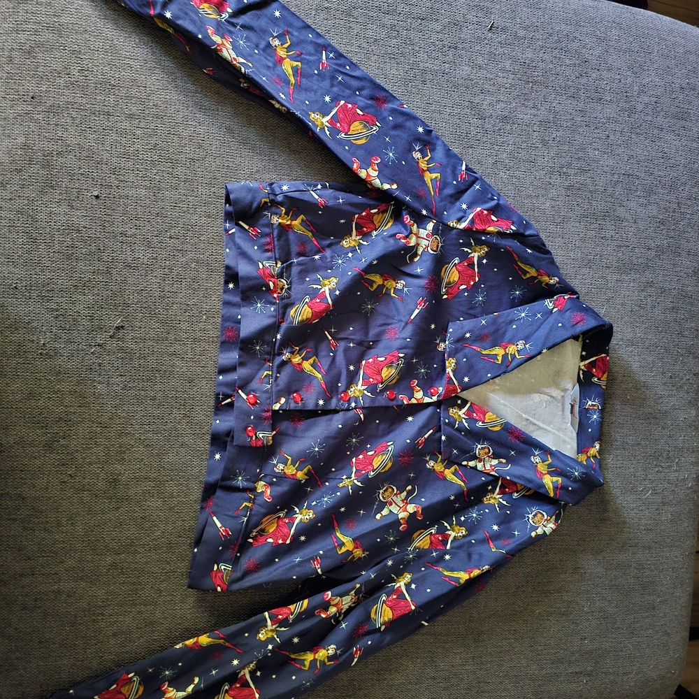 Banned Retro Crop Top Pinup Space Cat Brand New Size Xl